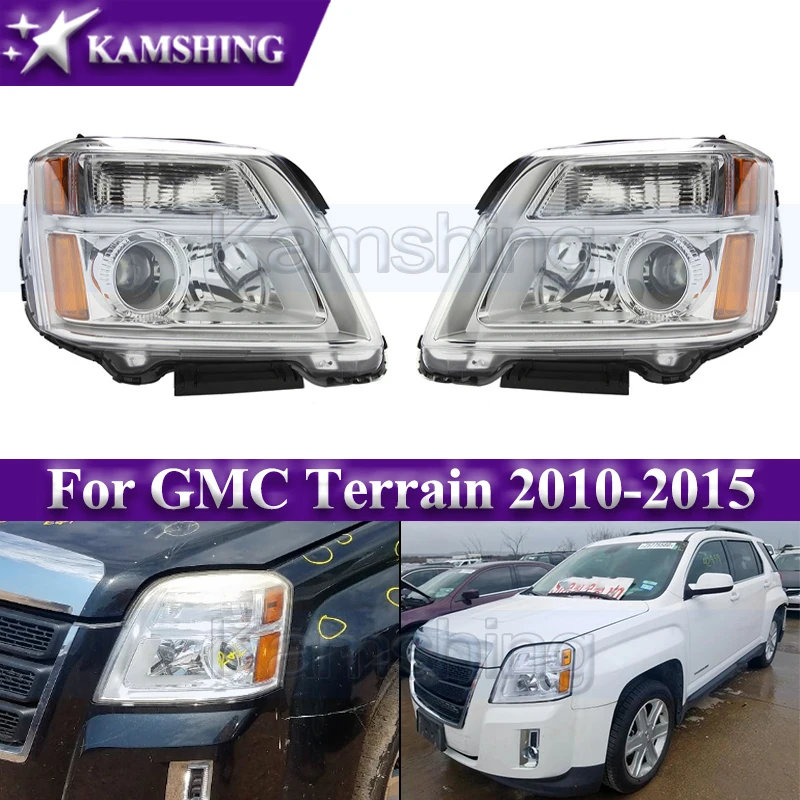 Kamshing a pár amerických verzií predného svetlometu pre GMC Terrain 2010-2015 Predný svetlomet hlavnej nárazníka