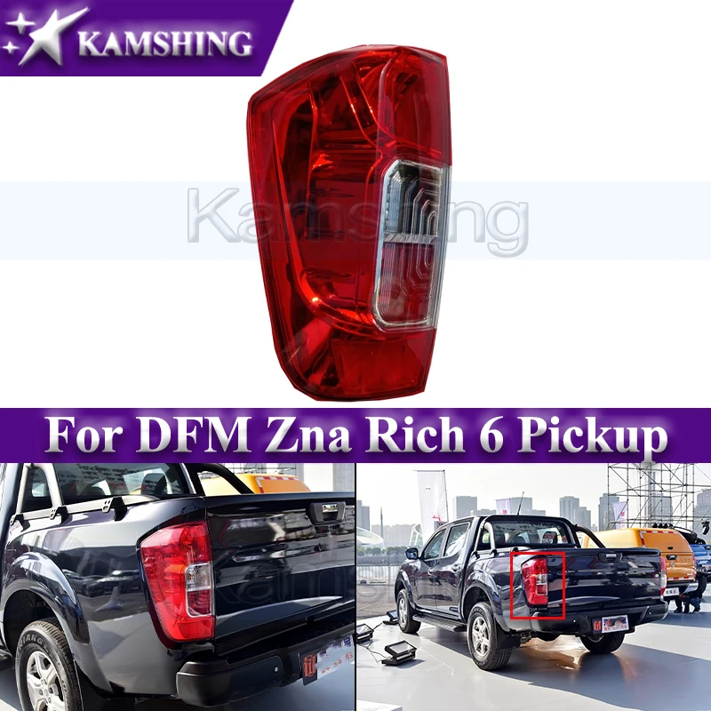Kamshing zadný nárazník zadný zadný svetlo pre DFM Zna Rich 6 Pickup Zadná brzdová brzdová zastavovacia lampa Tail Light Taillamp