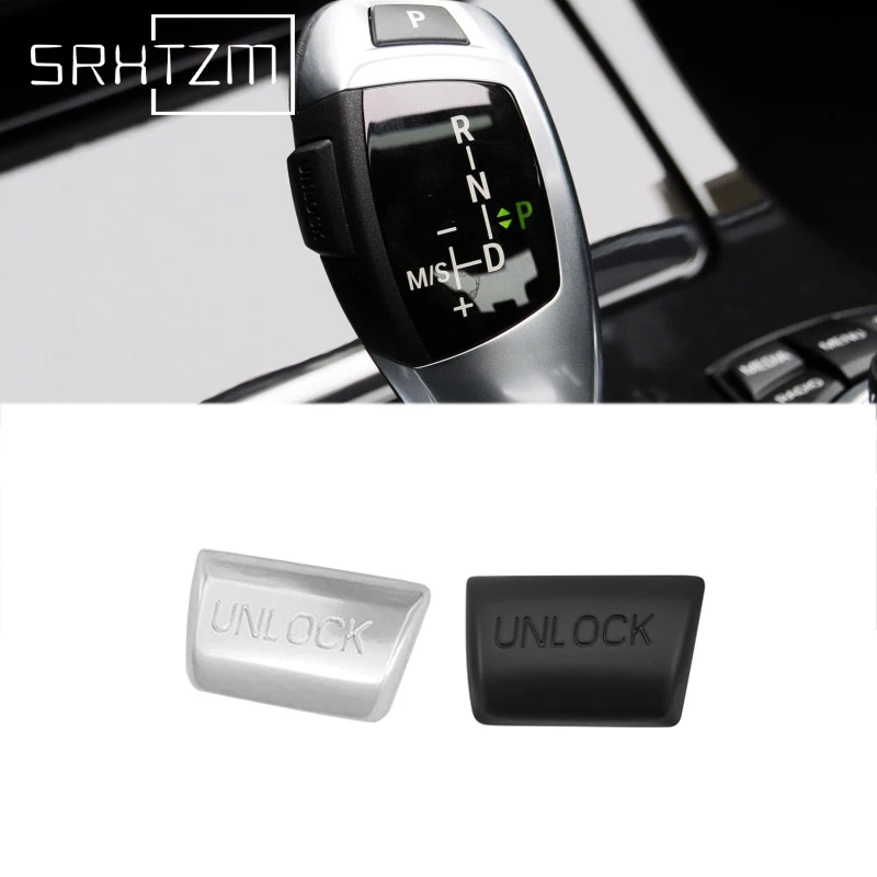 Kancelária Gear Gearshift Rukoväť odomknutia gombíka Orezál pre BMW 5 Series E60 F10 X5 X6 E70 E71 Park Button Interiér Príslušenstvo