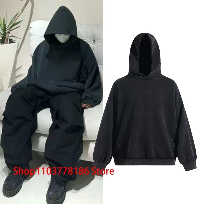 Kanye West Hoodie Men Ženy padajú zima zima sfarbenú vodu zničiť pullover hip hop Kanye West kapucňu mikina s kapucňou