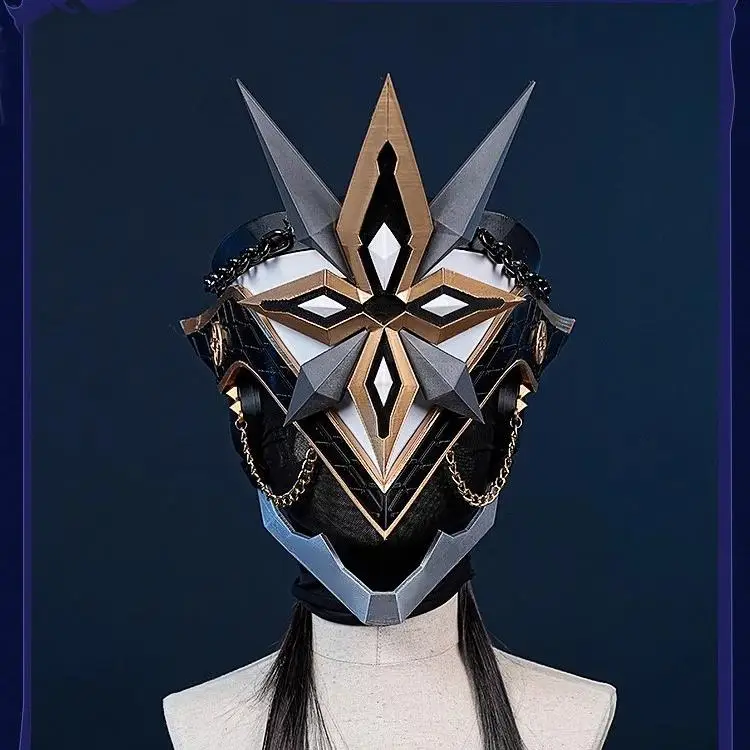 Kapitán II Capitano Genshin Impact Mask Headar Cosplay Halloween vianočné večierky rekvizity pre komiksovú show