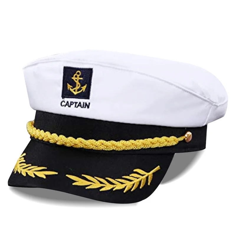 Kapitán pre dospelých jacht Sailor Hat Hat Nastaviteľný mužský a dámsky klobúk make -up loptička Dressing Event Vynikajúce štýlové doplnky