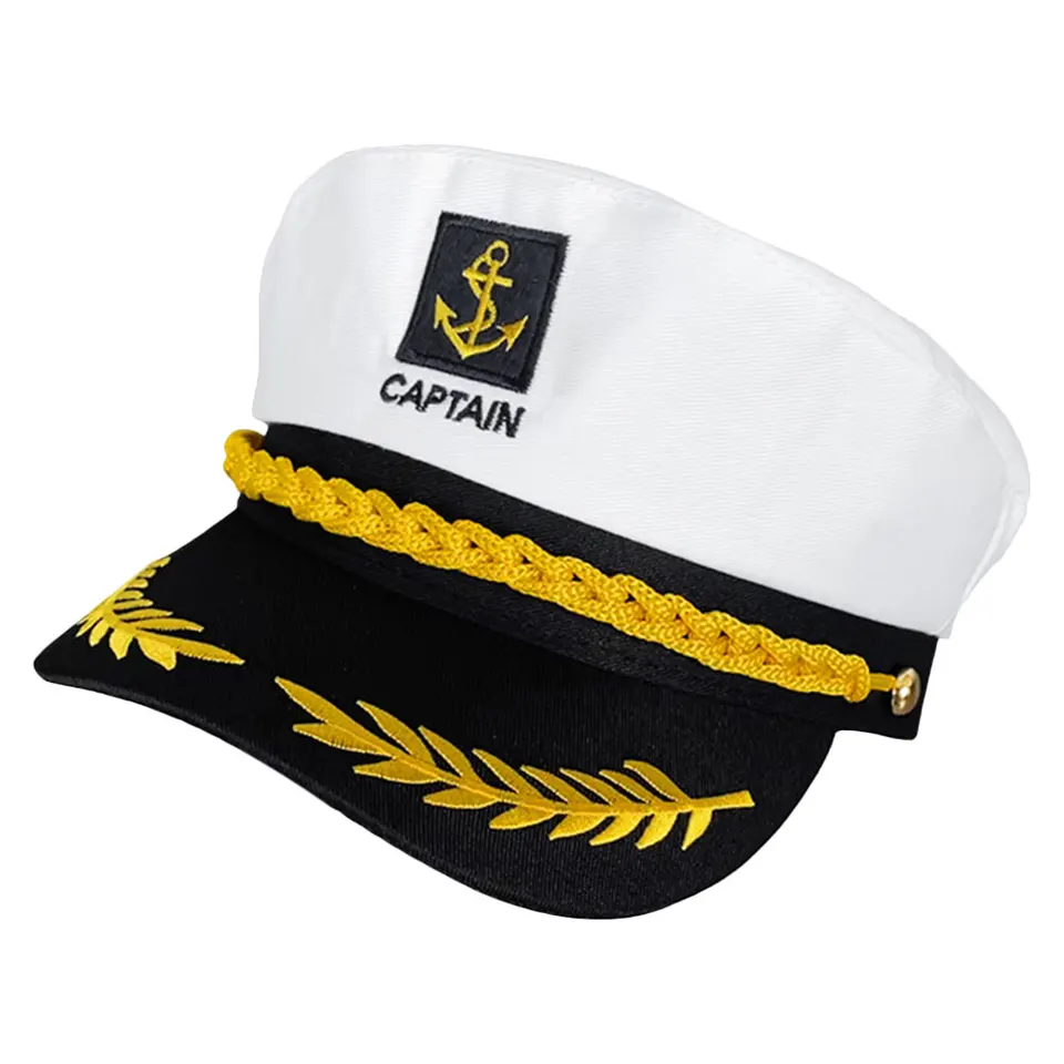 Kapitán Yacht Hat Decor Costume Hat Sailor Marine Captain Cosplay Hat Sailor Hat Halloween Headear pre dodávky večierkov
