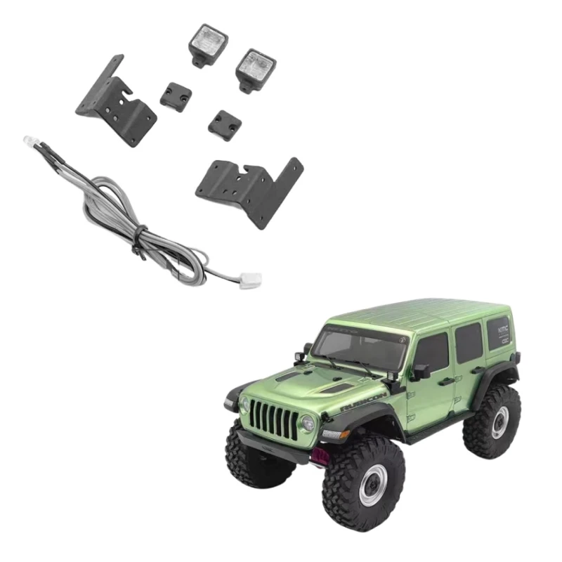 Kapucne reflektory LED LED fit k axiálnemu SCX10 III Jeep Wrangler Rubicon JL Body 1/10 Rádio ovládacie vozidlá RC Časti aktualizácie