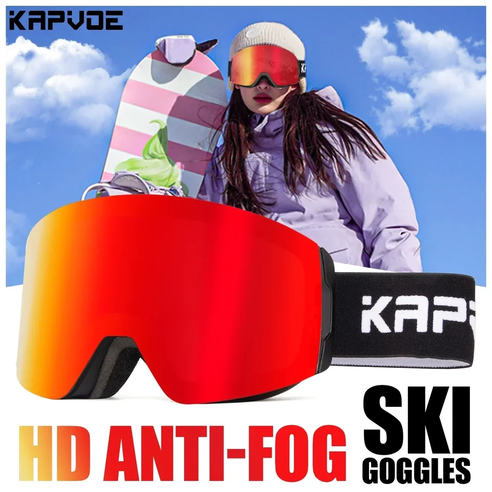 Kapvoe lyžiarske okuliare Snowboarding Snow lyžovanie pre mužov pre mužov Ženy anti-Fog šošovky súprav