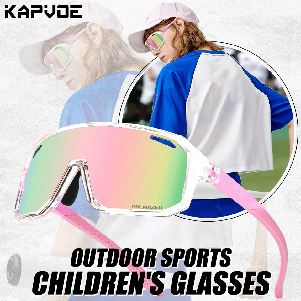 Kapvoe Sports Polarized UV400 Boys Girls Cycling Slnečné okuliare Child