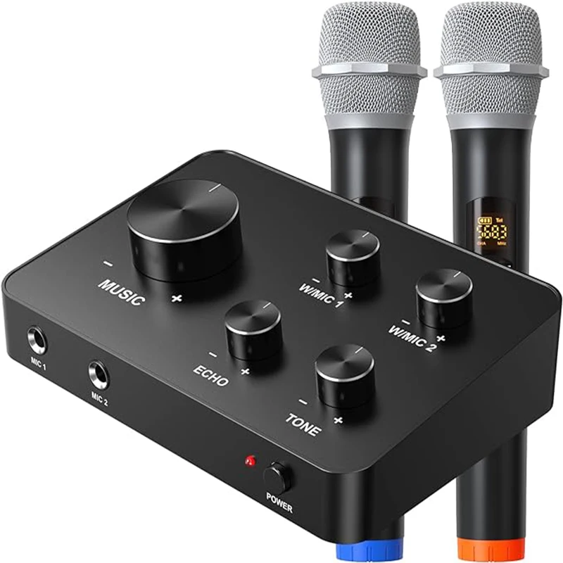 Karaoke Mixer Echo Tone UHF ručný bezdrôtový mikrofónový prijímač Smart TV zosilňovač PC projektor Domov KTV System Karaoke Mixer