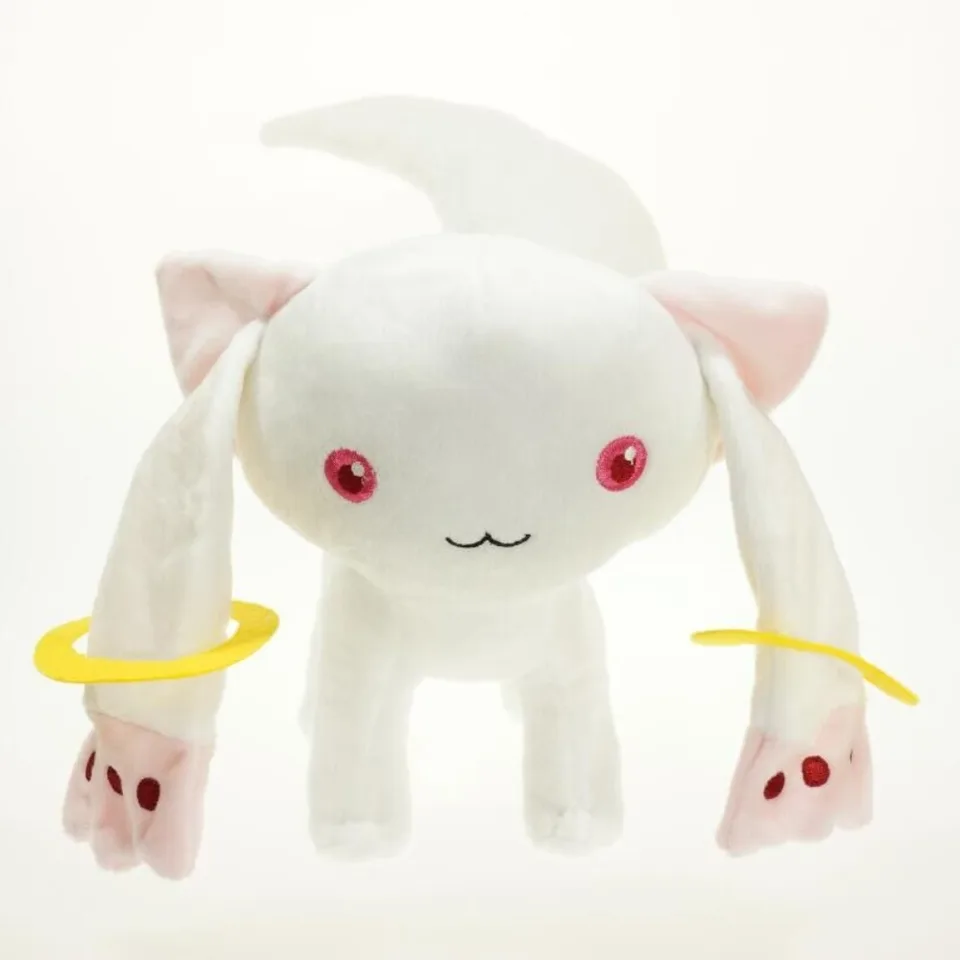 Karikatúra anime kawaii puella magi madoka Magica Malé biele plyšové bábiky Dievčatá dekorácie dekorácie vankúš plyšový darček darček pre priateľku