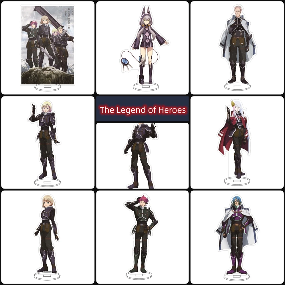 Karikatúra anime legenda hrdinov Sen no Kiseki rean Schwarzer Game akrylová stojan figúrka displej Cosplay Charm Desktop Model