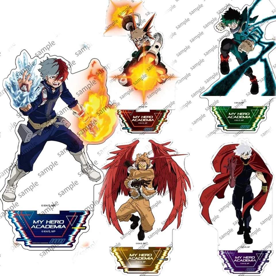 Karikatúra anime môj hrdina škola akrylová postava Stand Midoriya Izuku Todoroki Shoto Allmight Desktop stojace taniere modely hračiek
