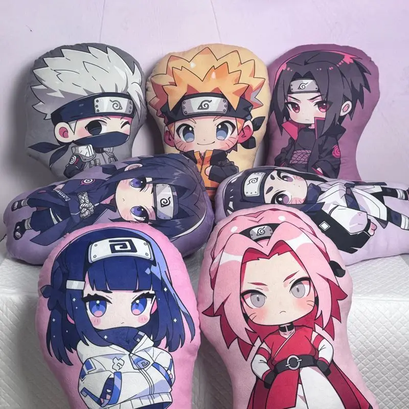 Karikatúra anime Naruto Perifery humanoid hodí vankúš Sasuke Sakura Itachi Kakashi Cute Plush Doll Cushion Darček pre deti