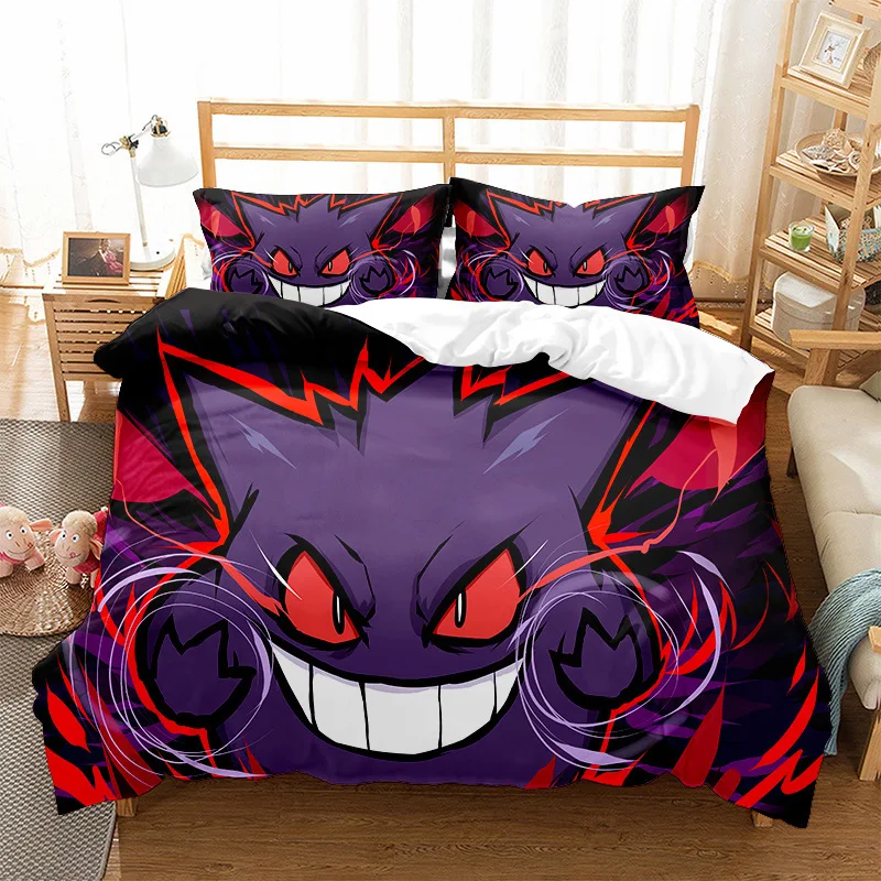 Karikatúra anime Pokemons posteľná súprava kawaii pikachu gengar obliečka na krup