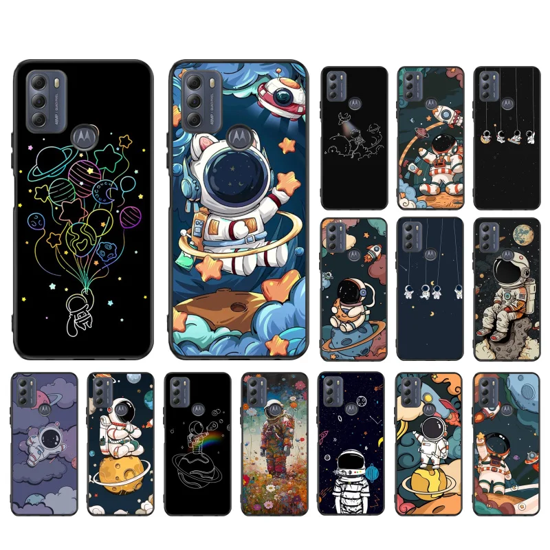 Karikatúra astronaut telefón pre Moto Edge 50 40 Pro Edge 40 30 Ultra Neo Fusion G Power G Stylus g Play E32 E20 E40