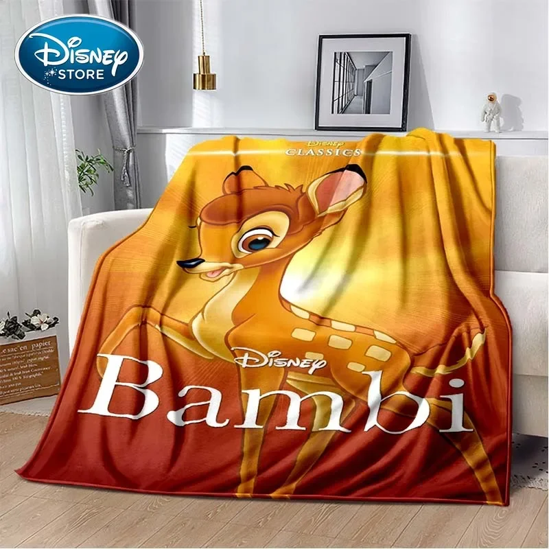 Karikatúra Disney Bambi Soft Plush Prikrývka, flanelová prikrývka prikrývka pre obývaciu izbu spálňa posteľ pohovka piknik