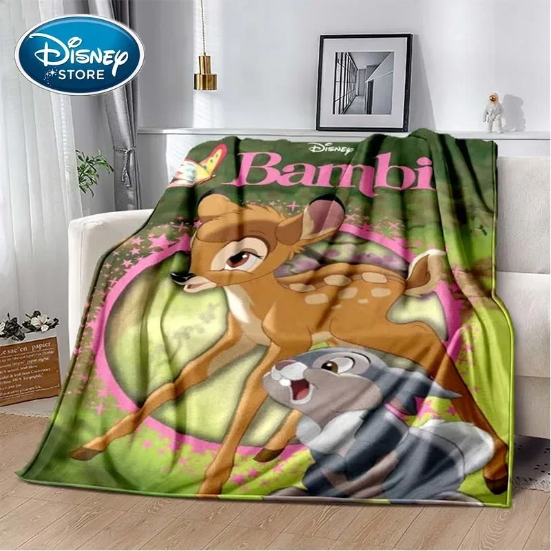 Karikatúra Disney Bambi Soft Plush Prikrývka, flanelová prikrývka prikrývka pre obývaciu izbu spálňa posteľ pohovka piknik
