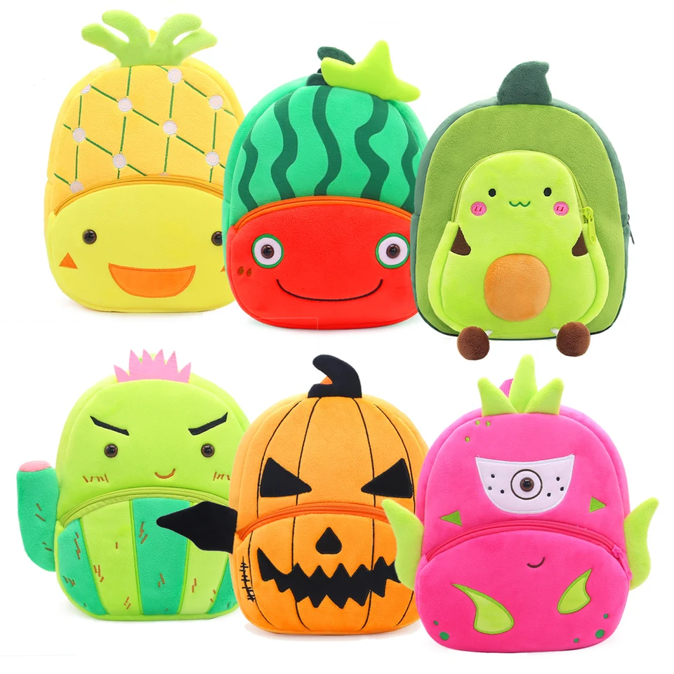 Karikatúra Fruit Detský plyšový batoh vhodný pre 2-4 ročných chlapcov a dievčat