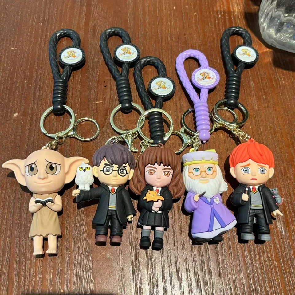 Karikatúra Harri Cute Magician PVC Key Chain Bag Pendant Doll Potter Ron Weasley Prívesok