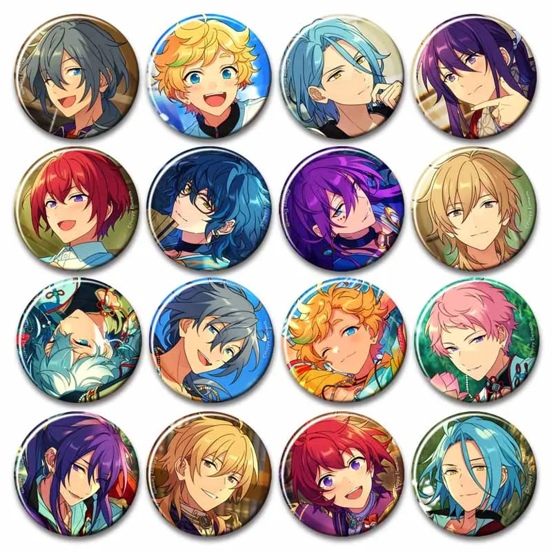 Karikatúra idol súboru hviezdy odznak kreatívne zaokrúhlené brošňové brošňa Rei Sakuma Tsukasa Suou Pins