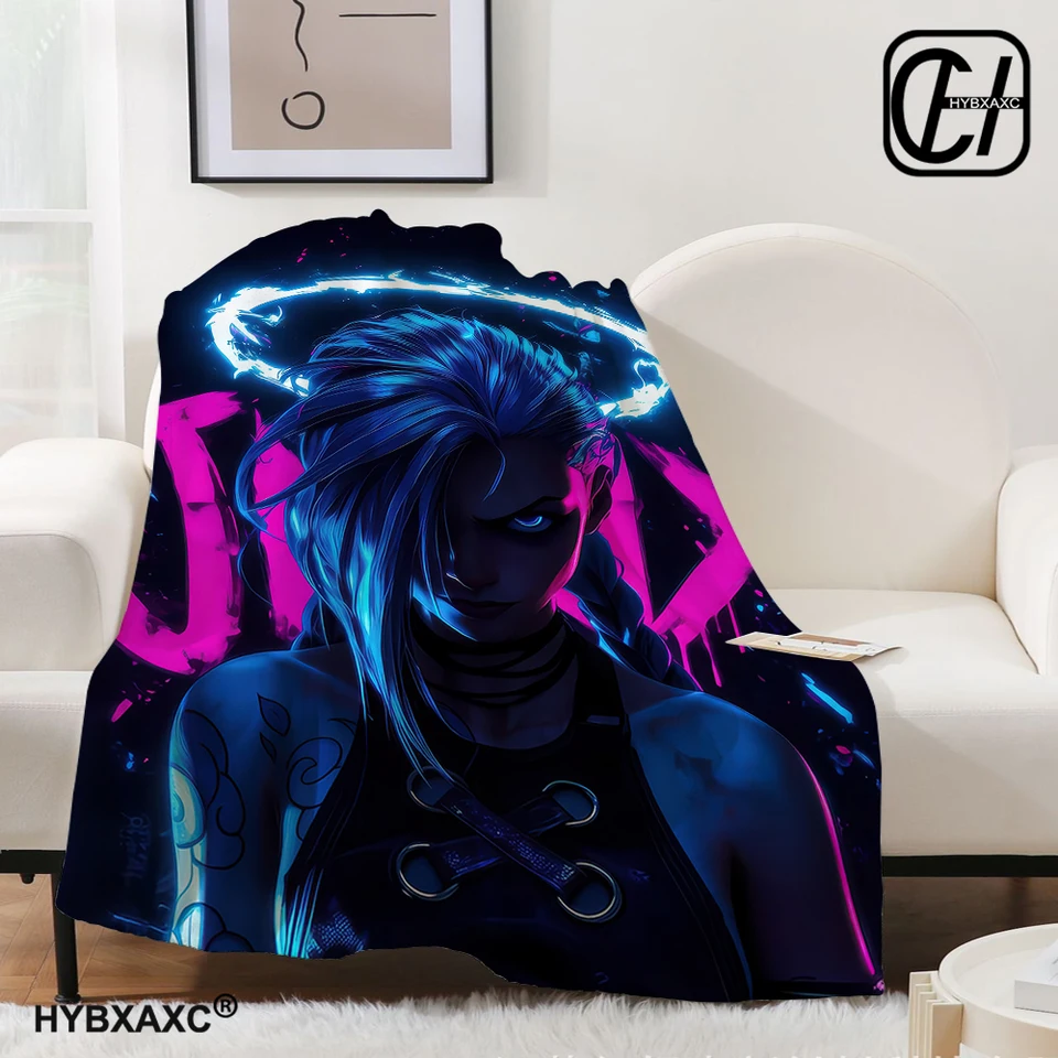 Karikatúra Jinx Arcane: League of Legends Drave Lightweight Pohodlné jemné priedušné ultra teplé prikrývky