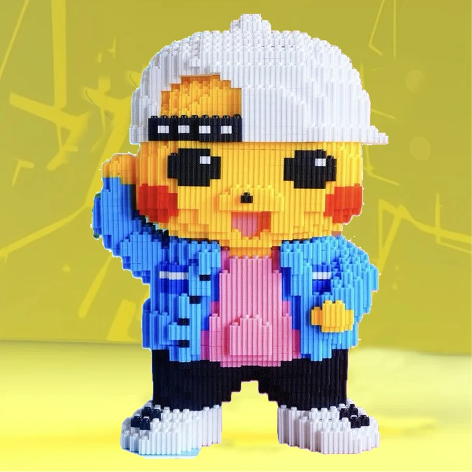 Karikatúra karikatúra Mouse Game Model Mini Malé častice stavebné bloky Digitálny stres hračky 3D dekorácie Darčeky pre deti