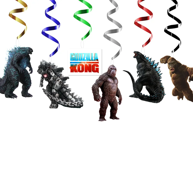 Karikatúra King Kong vs Kong Detský deň dekorácie Detské párty nástenné stropné závesné vírenia Spirály