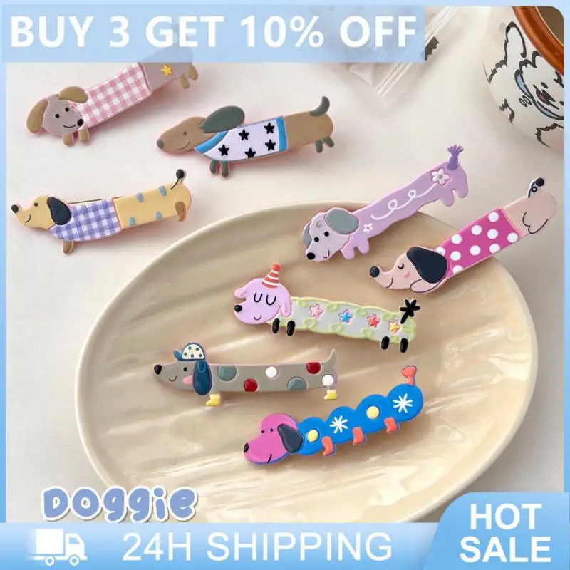 Karikatúra klip na vlasy roztomilé šteniatko kačice vlásenky Detské mini farebné pokrývky hlavy Party Holiday Funny Barrettes Girl Hair Accessories
