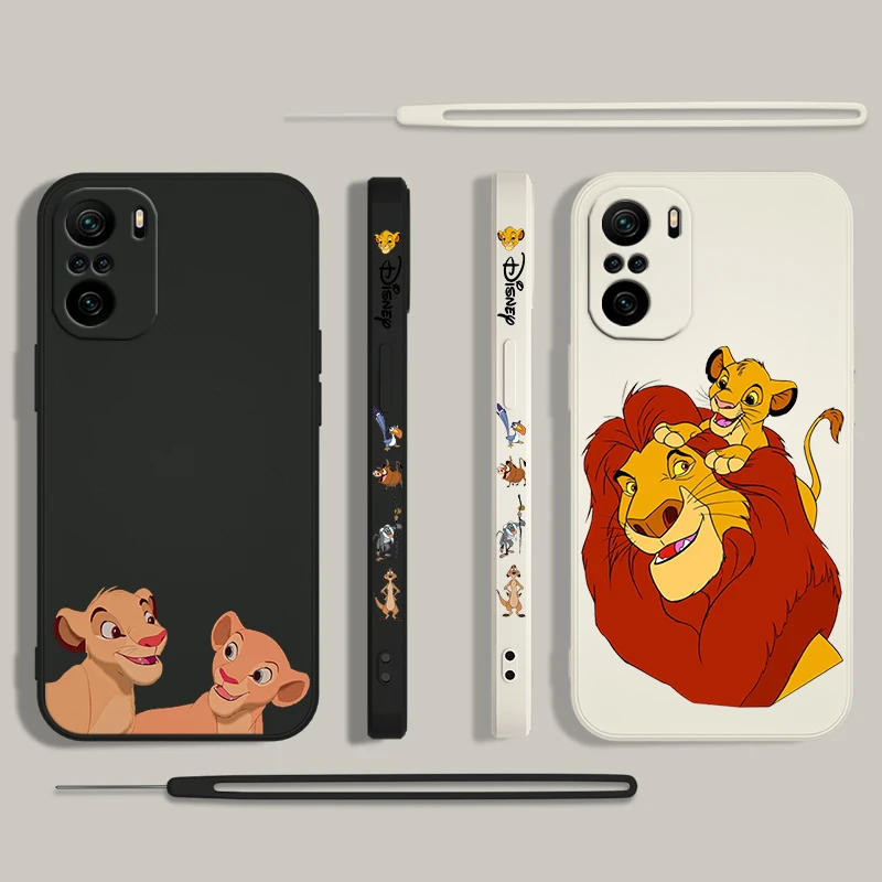 Karikatúra Lion King Simba pre Xiaomi Redmi Note 13 12 12Pro 11S 11T 10S 10 Pro Plus 5G tekutina ľavého lana.