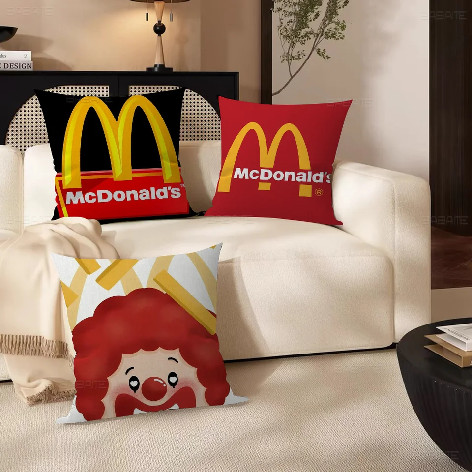 Karikatúra mcdonalds hranolky vankúš vankúš vankúš vankúš obýva