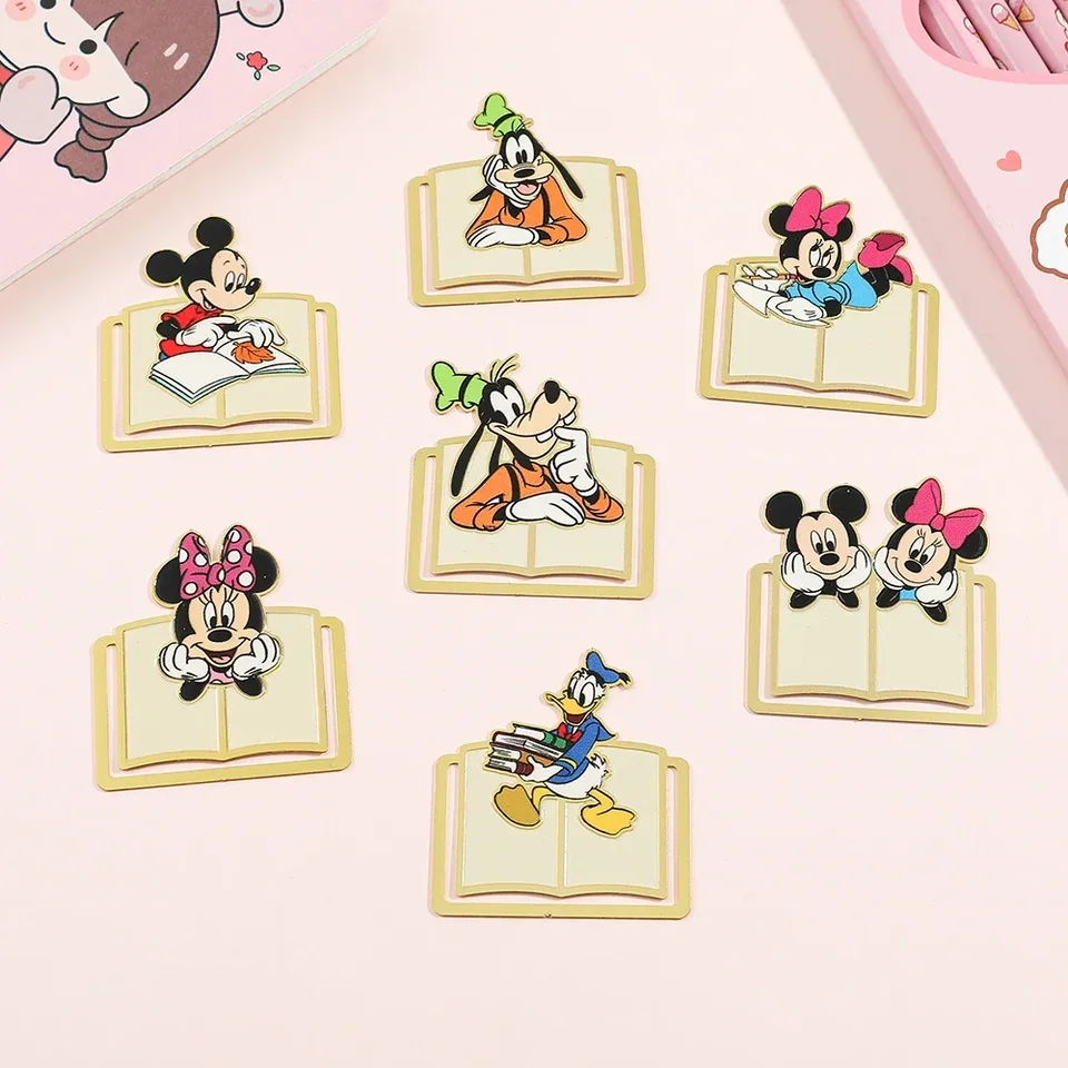Karikatúra Mickey Donald Duck Minnie záložka Kawaii Lover Lover Reading Page Marker Zhromažďovať suvenír dievčatá chlapci učenia sa kancelárske potreby