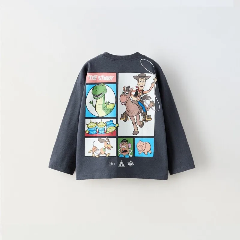 Karikatúra módne chlapci oblečenie jeseň s dlhým rukávom Tops Tops Tops Bottoming Dotknutia detský odev posádka pullover Base blúzka blúzka