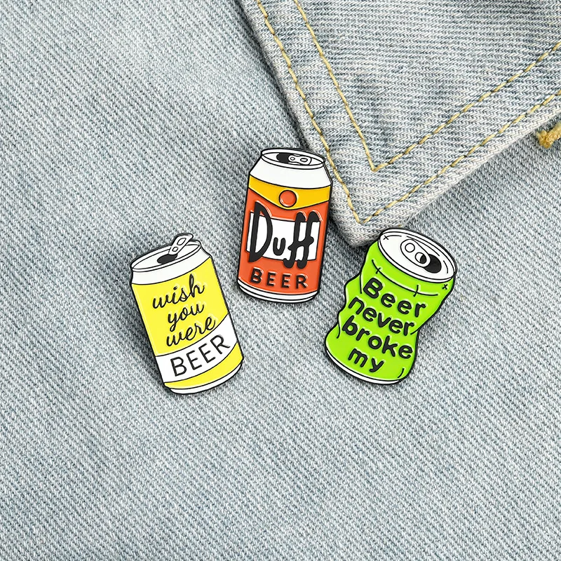 Karikatúra môže brošňa s brošňou pivo plech