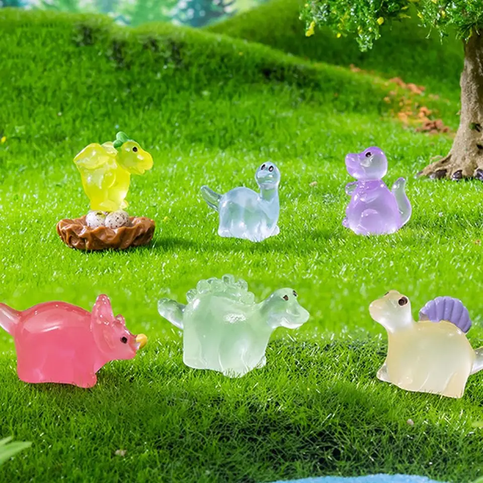 Karikatúra Noctilucent dinosaurus figuríny živice remese
