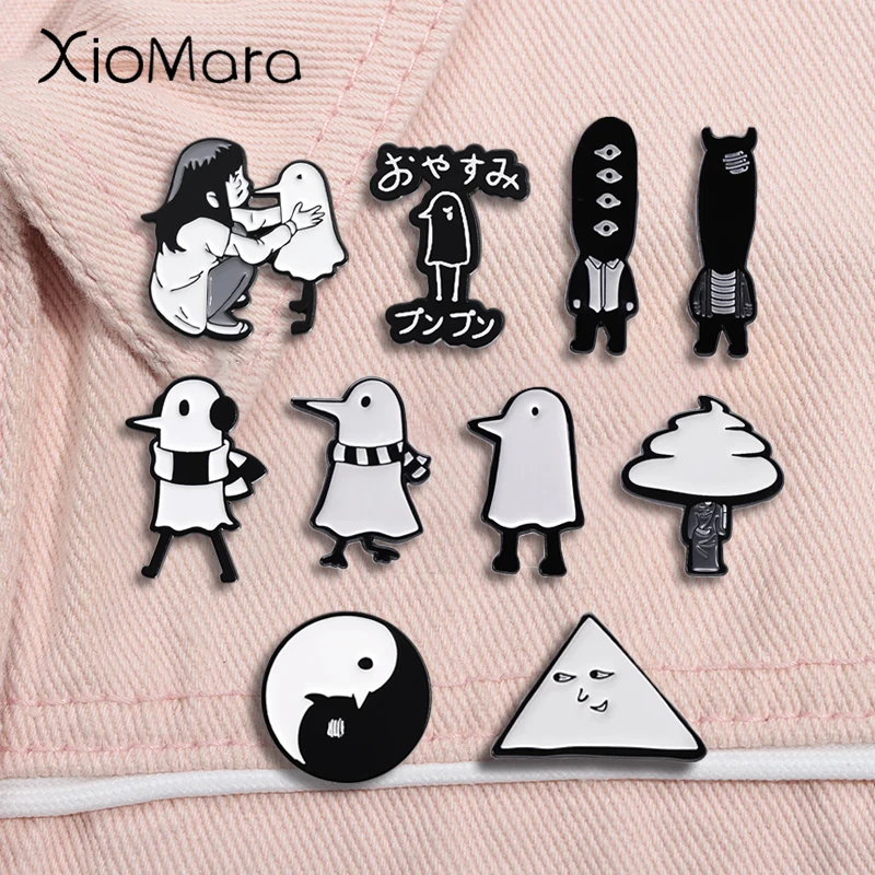 Karikatúra oyasumi punpun smaltový pin anime komiksová postava brošňa klopa batoh odznak šperky darčeky pre fanúšikov priateľmi