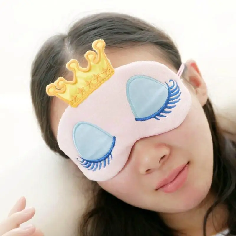 Karikatúra očnej spánkovej masky Blinder Patch Elastic Elastic Elaster Strap Eyeshade for Women Girls (ružová)