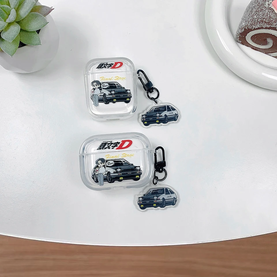 Karikatúra počiatočná D závodná auto fujiwara slúchadlá pre airpods 1 2 3 Pro Pro2 4