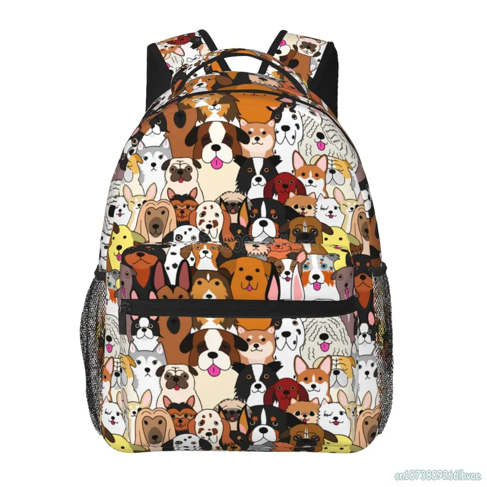 Karikatúra psov batoh roztomilý bookbag Schoolbags
