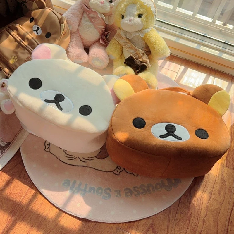 Karikatúra Rilakkumas tote taška pre ženy dievčatá kawaii korilalakkuma medveď plyšový ručný taška na ruky veľkú kapacitu nakupovanie cestovné úložné taška