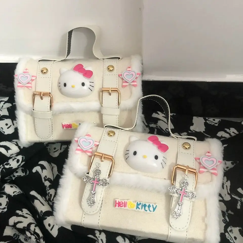 Karikatúra roztomilý periféria mačiatko mao plyšový crossbody taška kríž na jeseň/zimná kolekcia kabelka roztomilá taška na rameno