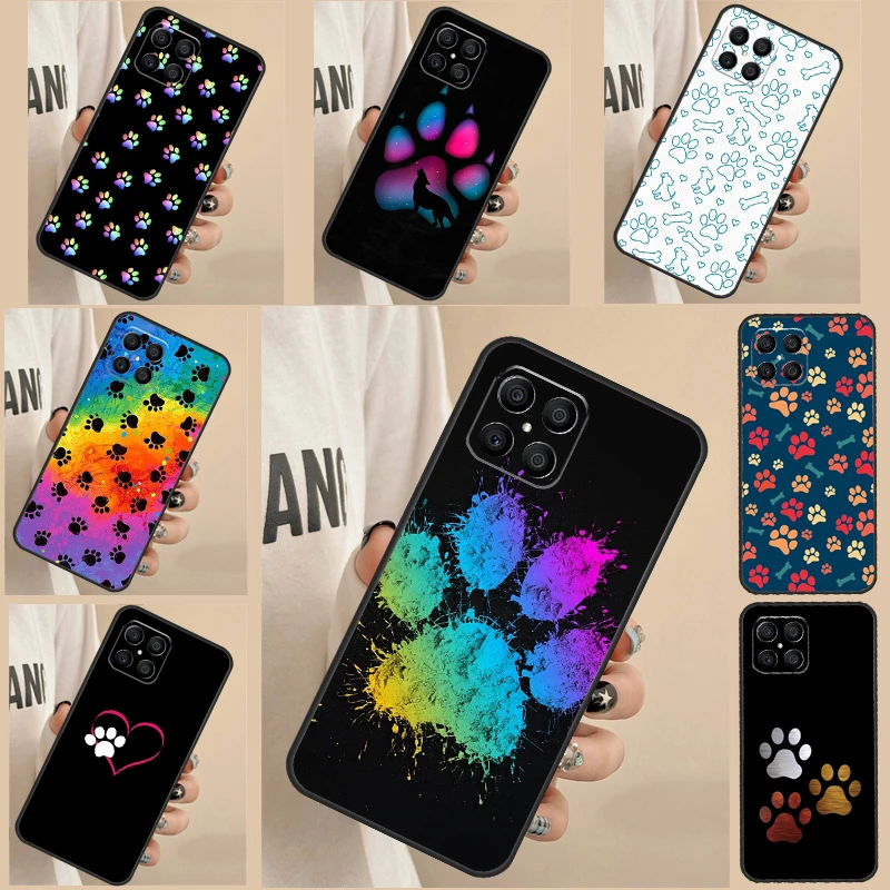 Karikatúra roztomilý pes labky Funda pre Honor Magic 5 4 Lite Pro X6A X7A X8A X9A Honor X8 X9 8x 9x 10 50 70 90 Lite Case