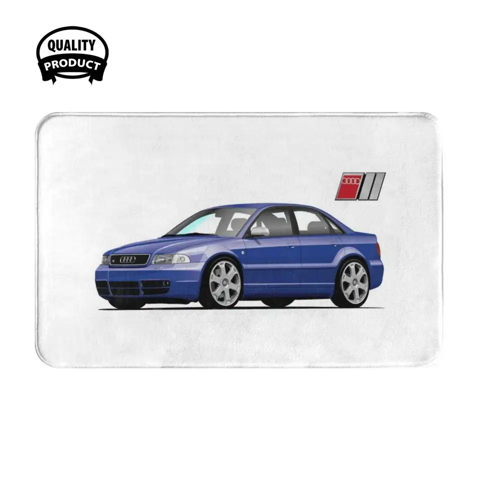 Karikatúra S4 B5 Blue Soft Cushion Domáce koberce dvere koberce koberec S4 B5 Audis4b5 Cartoon Sportline Ingolstadt Avant
