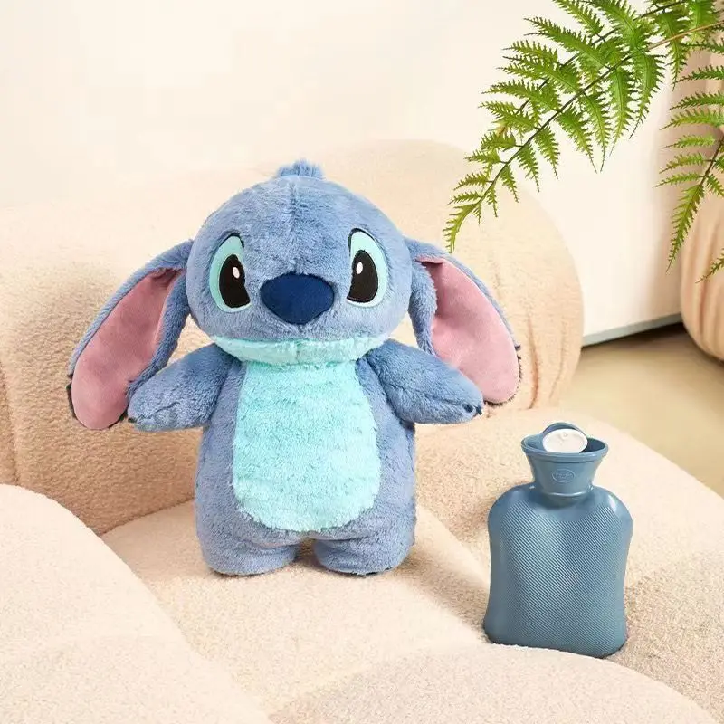 Karikatúra steh 30 cm zimná plyšová bábika horúca voda fľaša kawaii prenosné vodu naplnené horúca voda fľaša vianočný darček