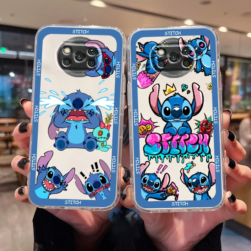 Karikatúra Stitch Roztomilé dieťa pre Xiaomi POCO X5 X3 X4 PRO NFC F4 F3 F2 GT M5 M5S M4 M3 C55 C50 C40 5G TRANSPALENTOVÝ PAN