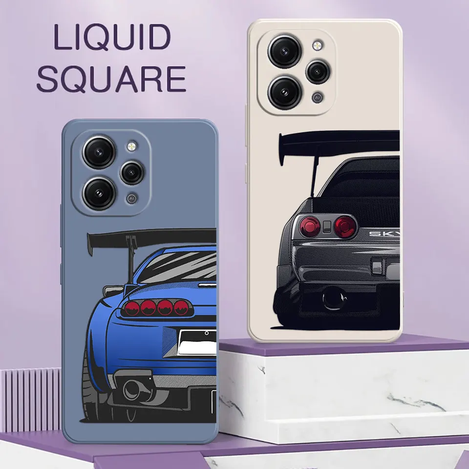 Karikatúra Tokio JDM Mužské auto Funda pre Xiaomi 13T Pro Case pre Redmi 12 12C 10C 10C 9A 9C 9t 8 K20 K30 K40 K60 Kvapalina Telefón
