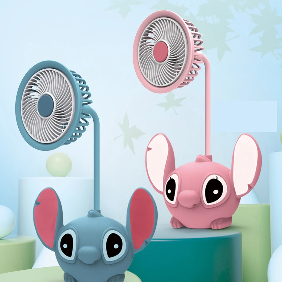 Karikatúra ventilátor steh USB ručný vreckový malý ventilátor mobilný telefón stán