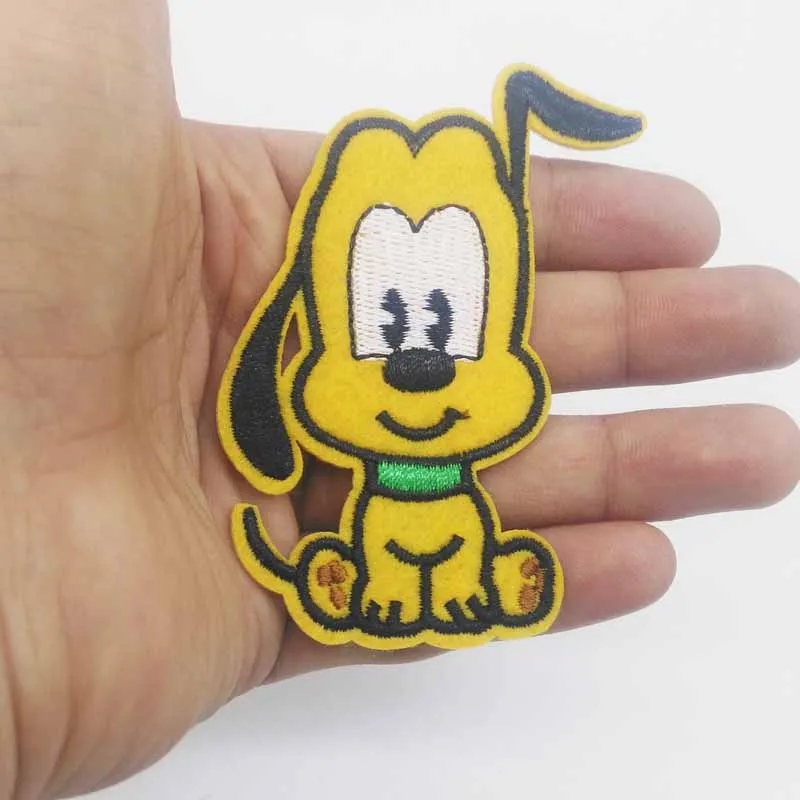 Karikatúra žltý šteniatko na prastavo vyšívané oblečenie na oblečenie na odevy nálepky odevné odevy doplnky