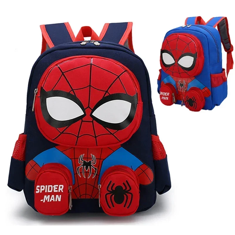 Karikačná materská škola trojrozmerná škola Spider-Man Schoolbag 3-6-ročný chlapci a dievčatá Roztomilé svetlo a módny batoh
