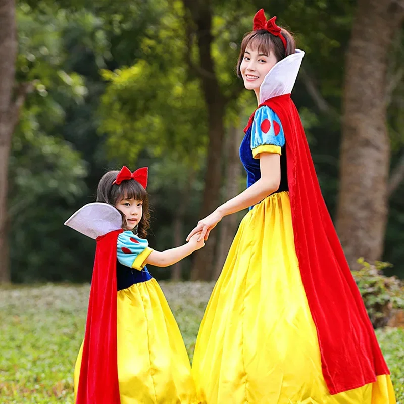 Karikačné cosplay šaty pre dospelých, princezné šaty, snehobiely, kostým Halloween Party pre ženy