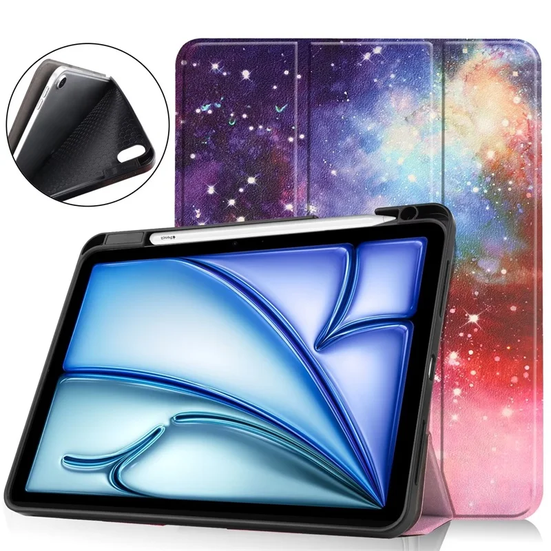 Karikačné puzdro pre pero pre iPad Pro 11 2024 Magnetický inteligentný tablet kryt pre iPad Air 11 2024