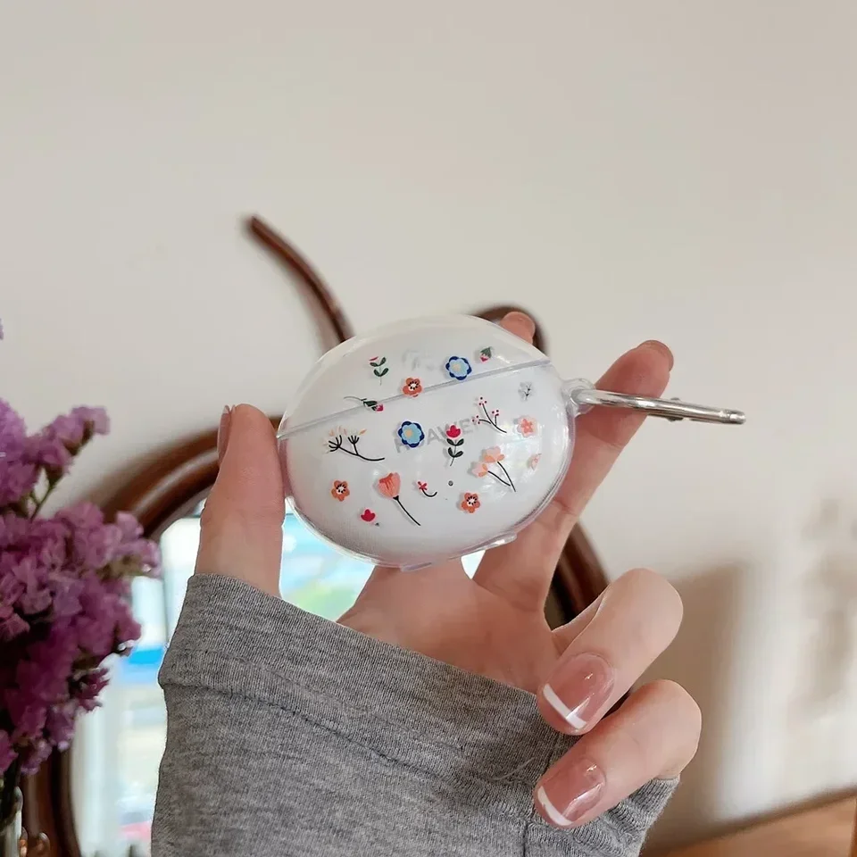 Karikačný úsmev Soft Subphone Cover puzdro pre huawei freeBuds 6i/5i headset Protector Protector Appret Accessories FreeBuds 6i puzdro s háčikom