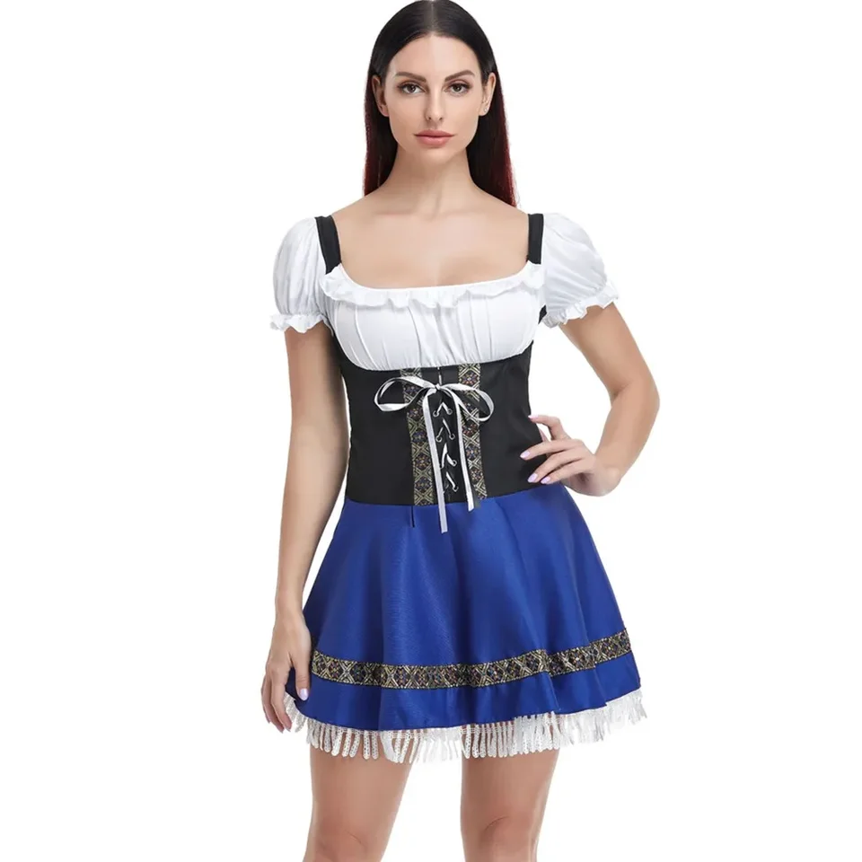 Karneval dámy Oktoberfest kostým bavorský nemecký heidi pivo slúžka wench outfit cosplay frajers party šaty